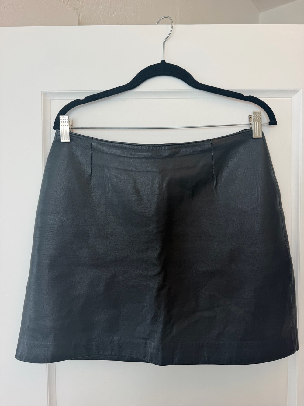 Vintage 90’s GAP Genuine Leather Black Mini Skirt